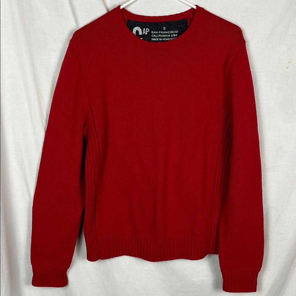 Vintage Y2K Gap Red Knit Wool Blend Sweater